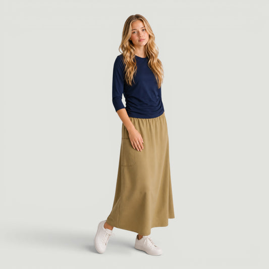Teen Tan Pocket Swim Skirt