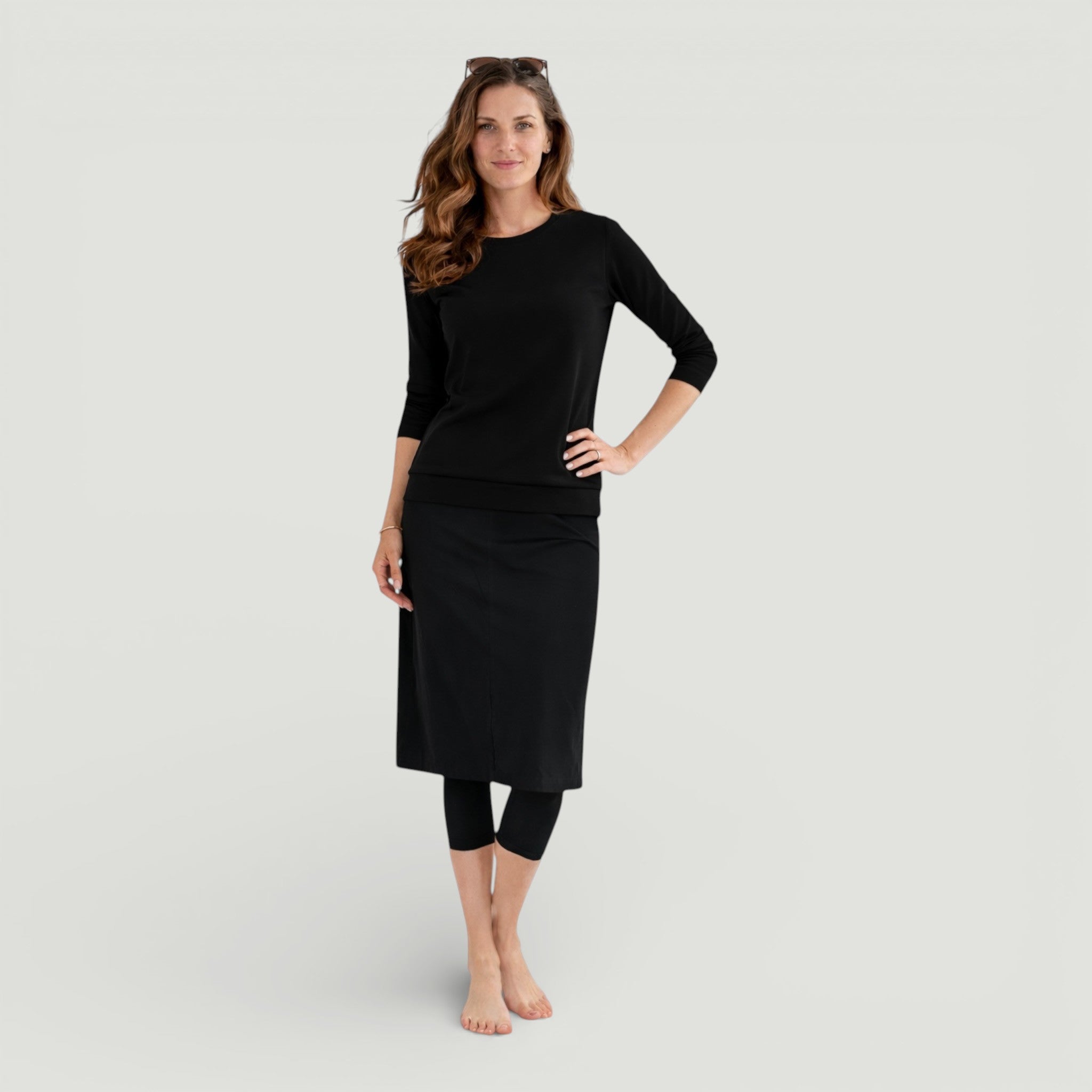 black leggings for under dresses Swim Skirt with archivesale26 Color:Blue #2 ShopStyle while an elastic waistband