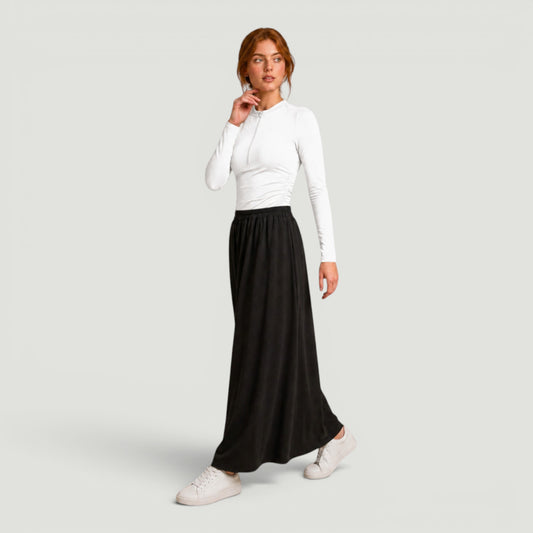 Teen Black Pocket Swim Skirt