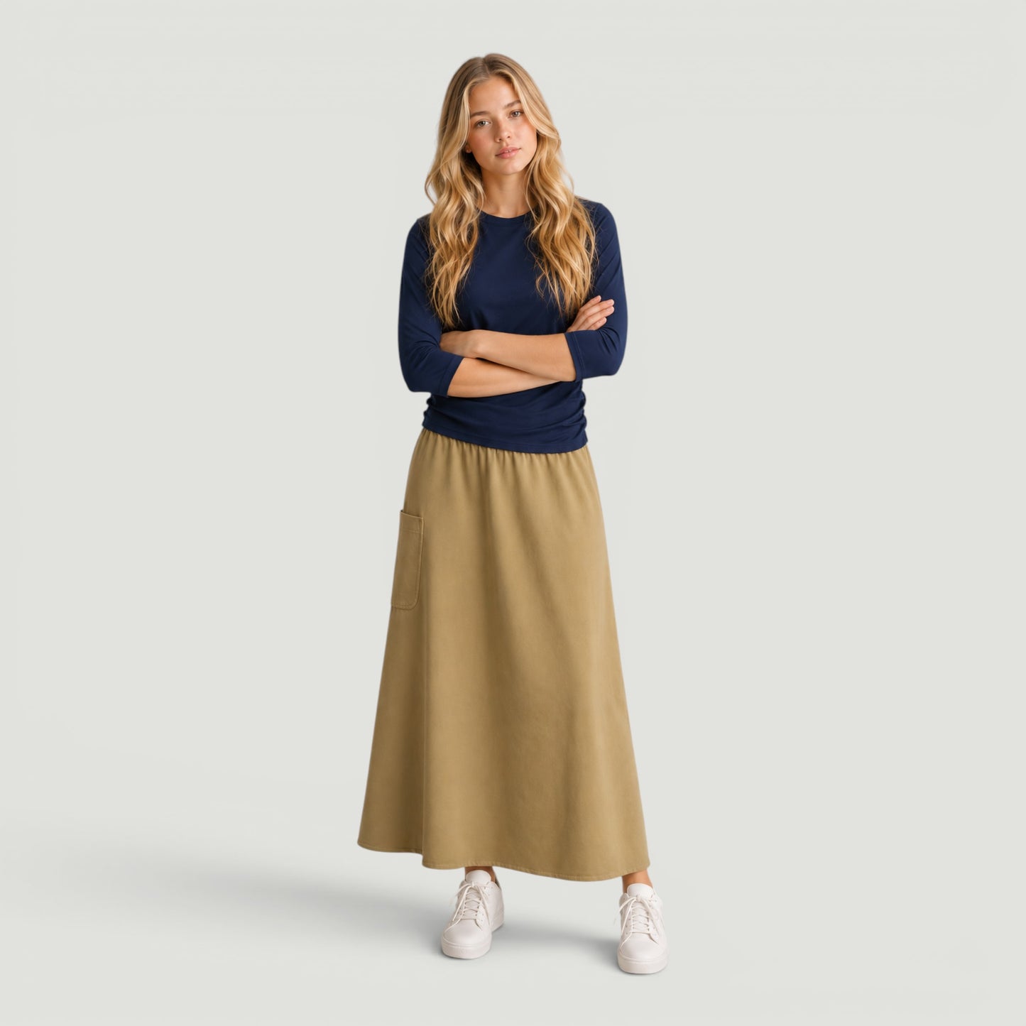 Teen Tan Pocket Swim Skirt