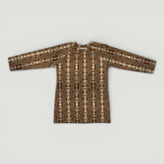 Brown Reptile Swim Top