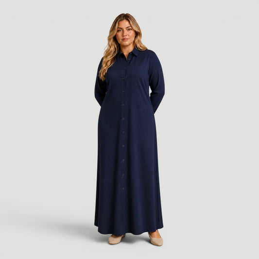 Navy Shirt Swim Dress