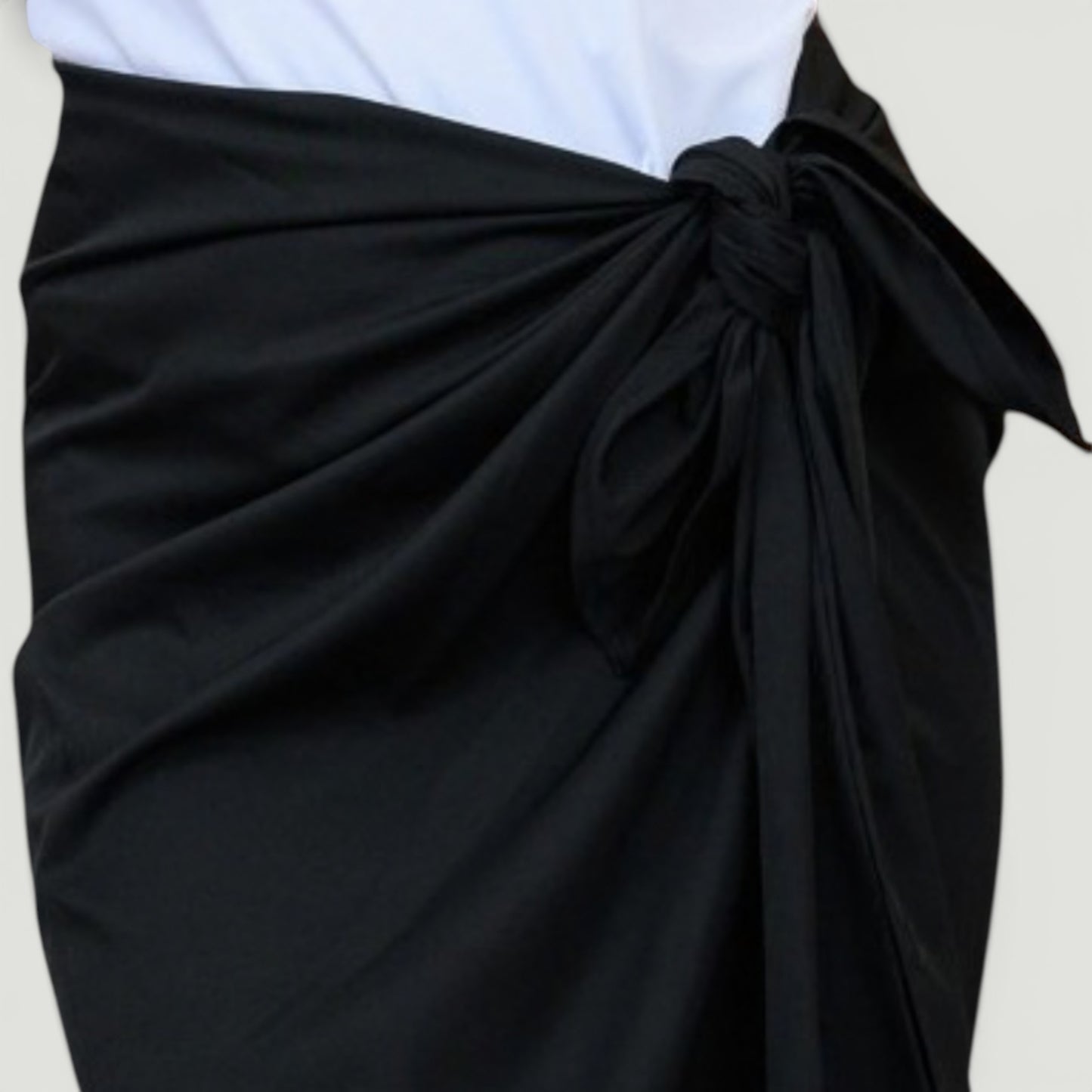 Black Non Stretch Swim Skirt