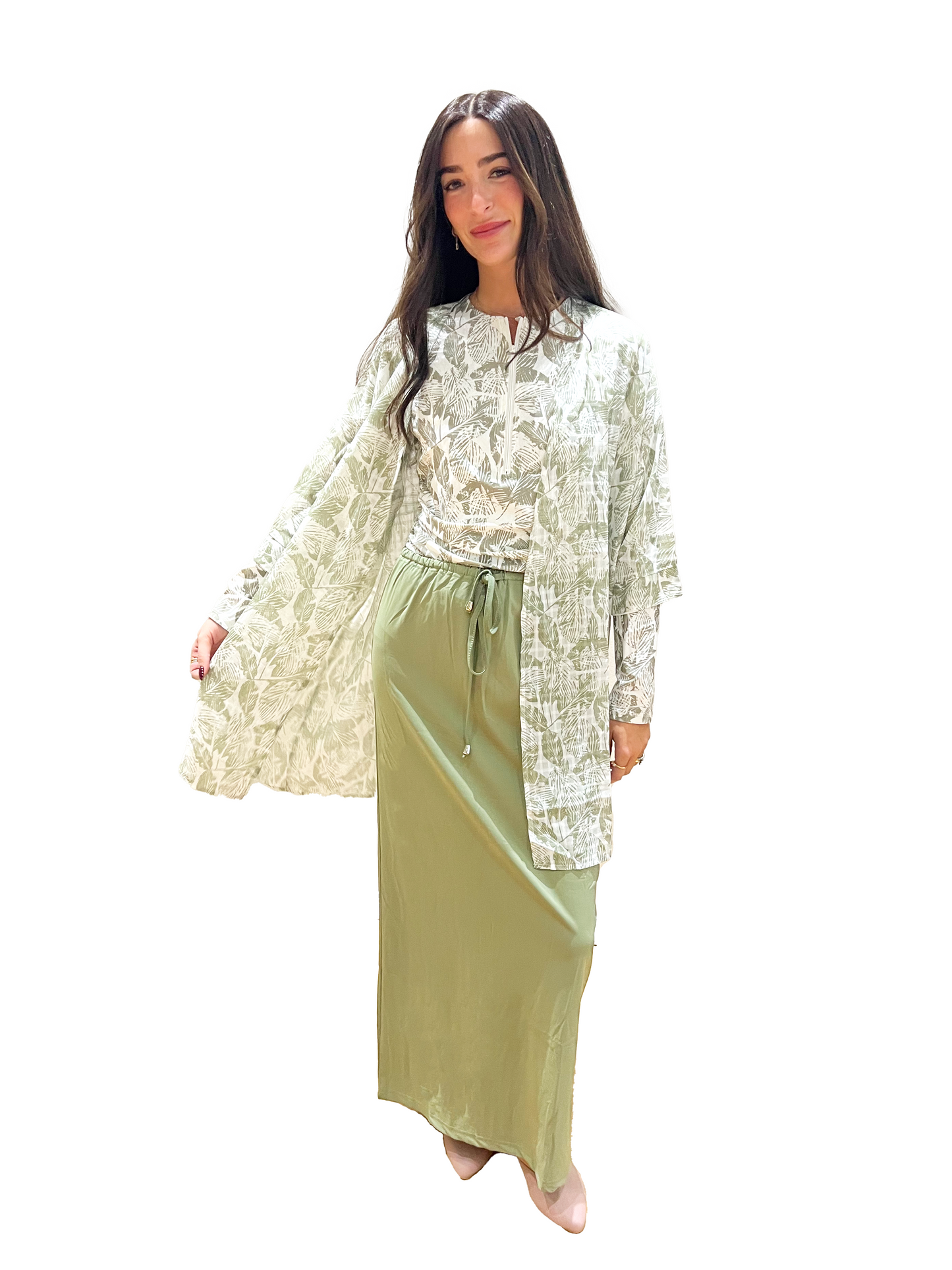 Aqua Trio Green Leaves Jacket
