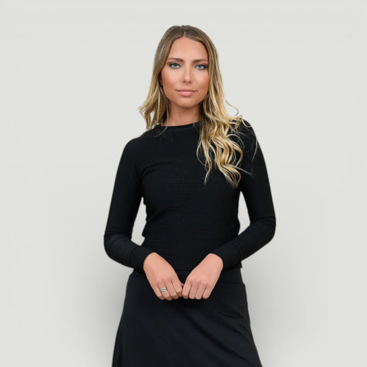 Black Active Swim Top