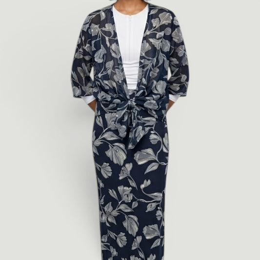 Aqua Trio Night Flower Jacket