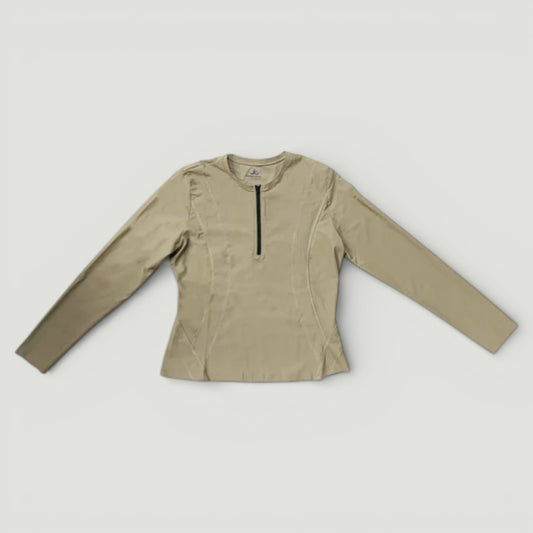 Tan Active Swim Half Zip Swim Top