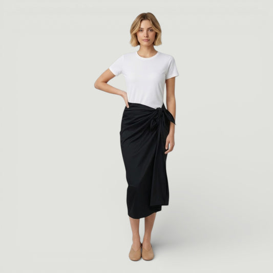 Black Non Stretch Swim Skirt