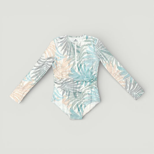Aqua Trio Paradise Palm Long Sleeve Bathing Suit