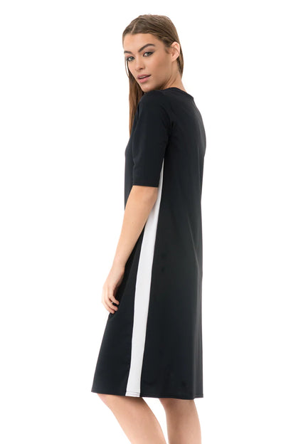 Black Racer Swim Dress