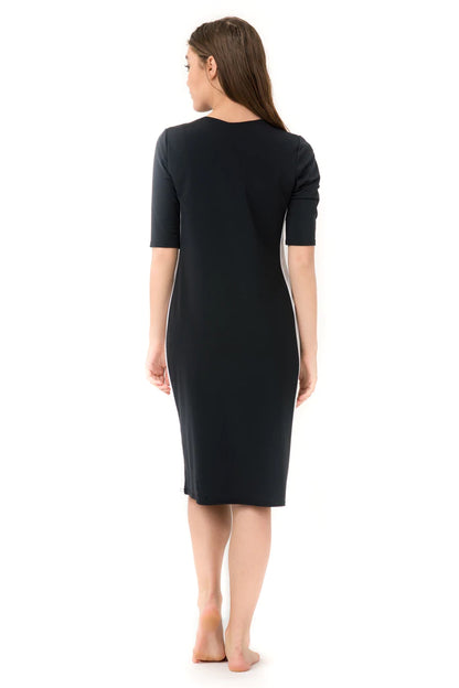 Black Racer Swim Dress
