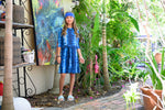 Load image into Gallery viewer, Kids Blue Tie Dye Swim Dress
