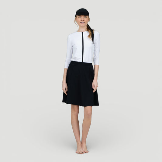 Black Mini Swim Skirt With Shorts Attached