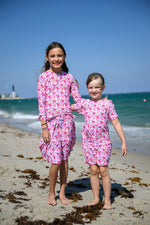 Load image into Gallery viewer, Mini Me Floral Prairie Swim Dress
