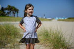 Load image into Gallery viewer, Mini Me Grey Floral Swim Dress
