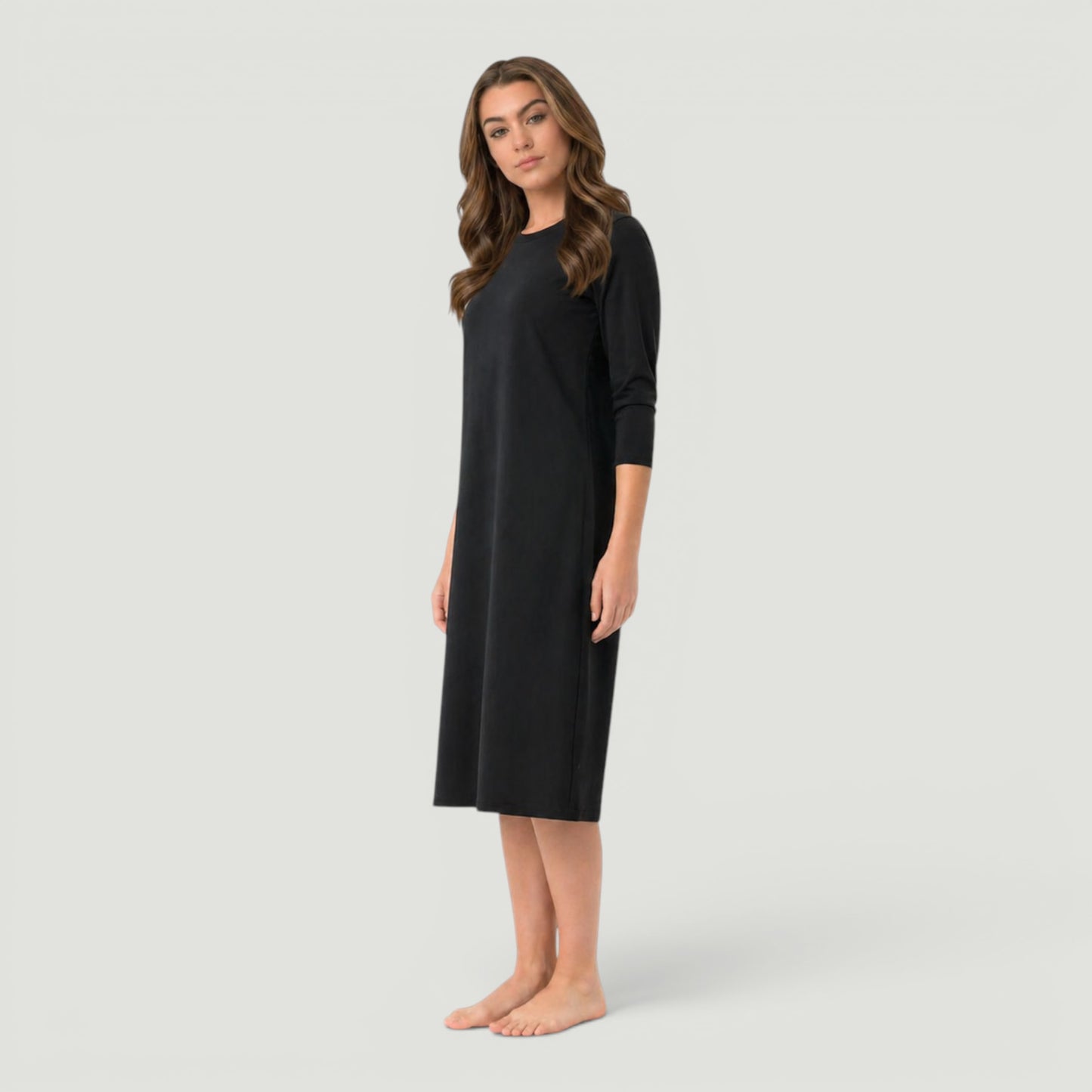 Solid Black Swim Dress