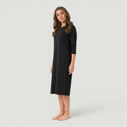 Solid Black Swim Dress