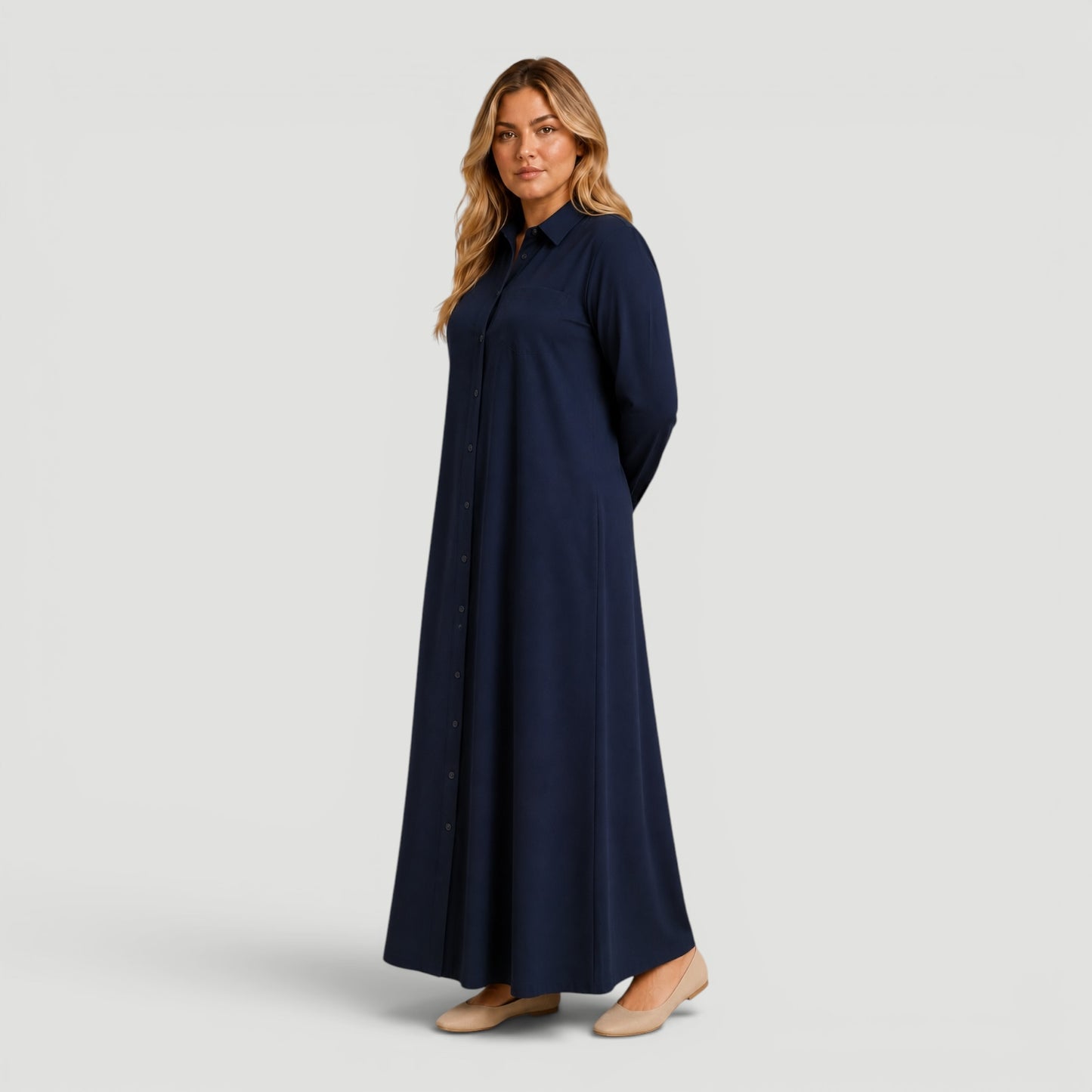 Navy Shirt Swim Dress