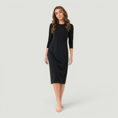 Solid Black Swim Dress