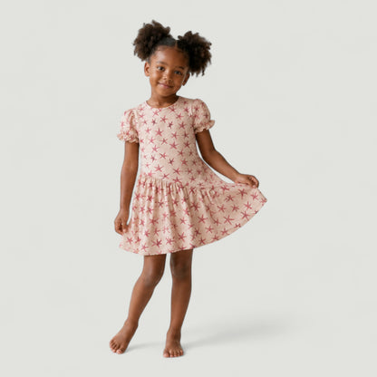 Kids Pink Star Mini Me Dress