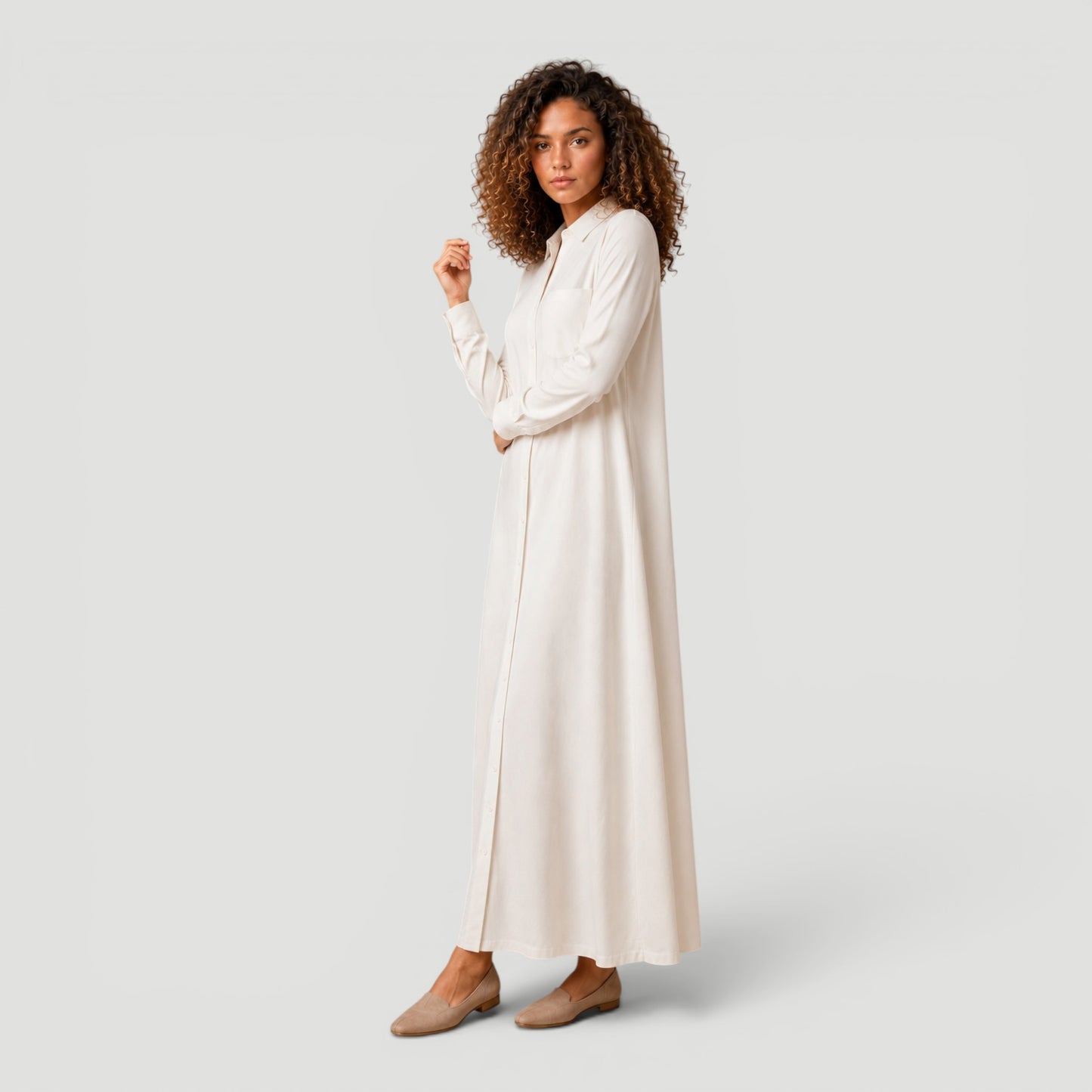 White Shirt Swim Dress