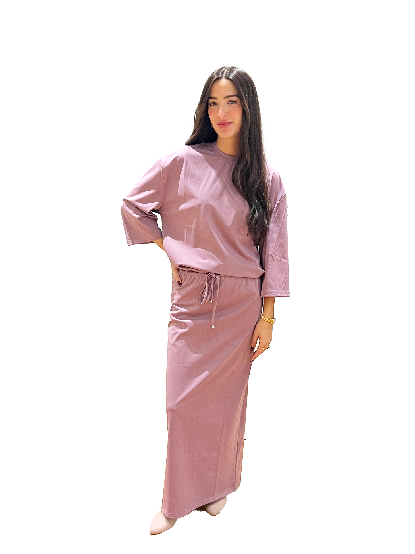 Muave Drawstring Swim Skirt
