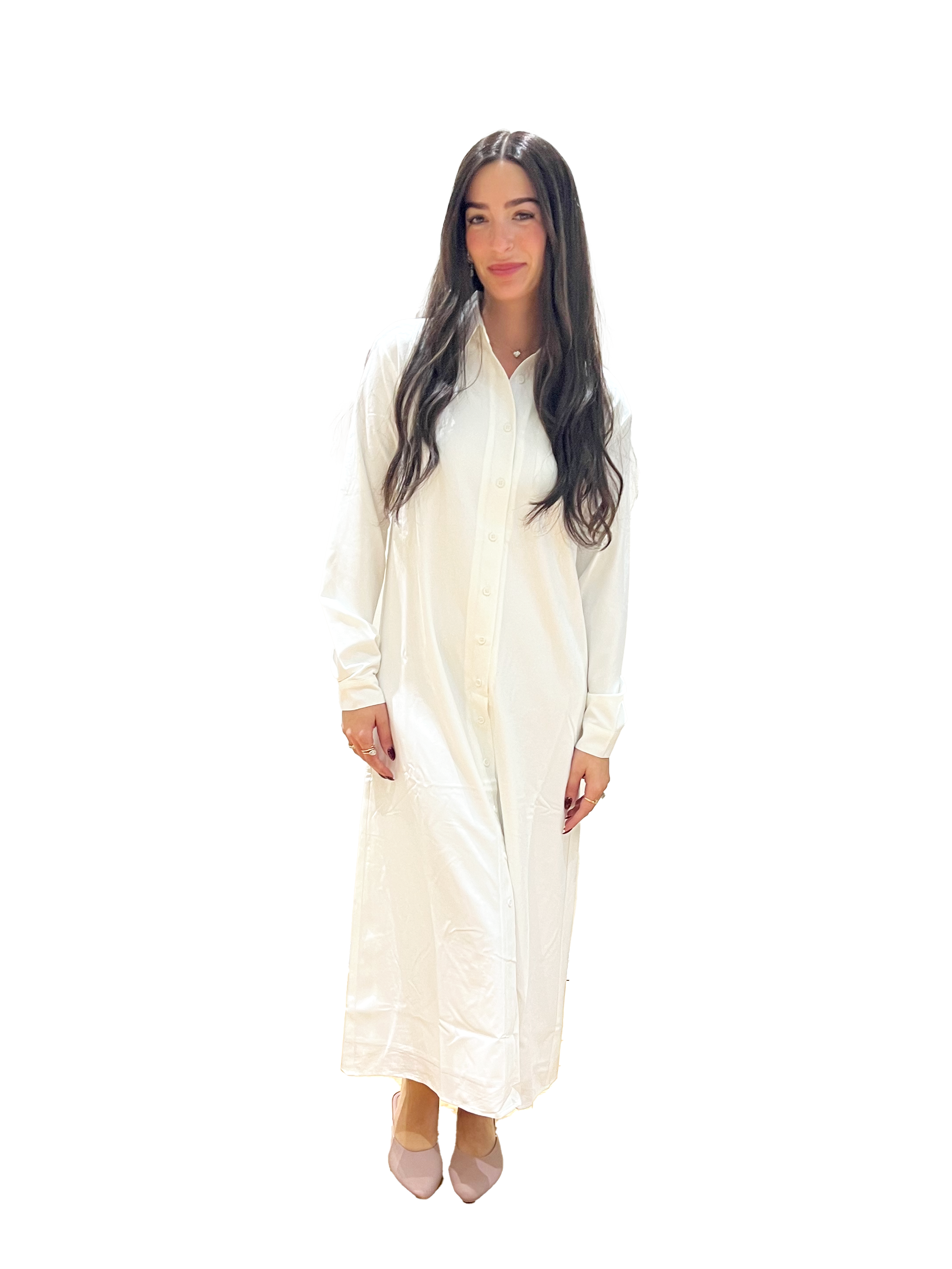 White Shirt Swim Dress