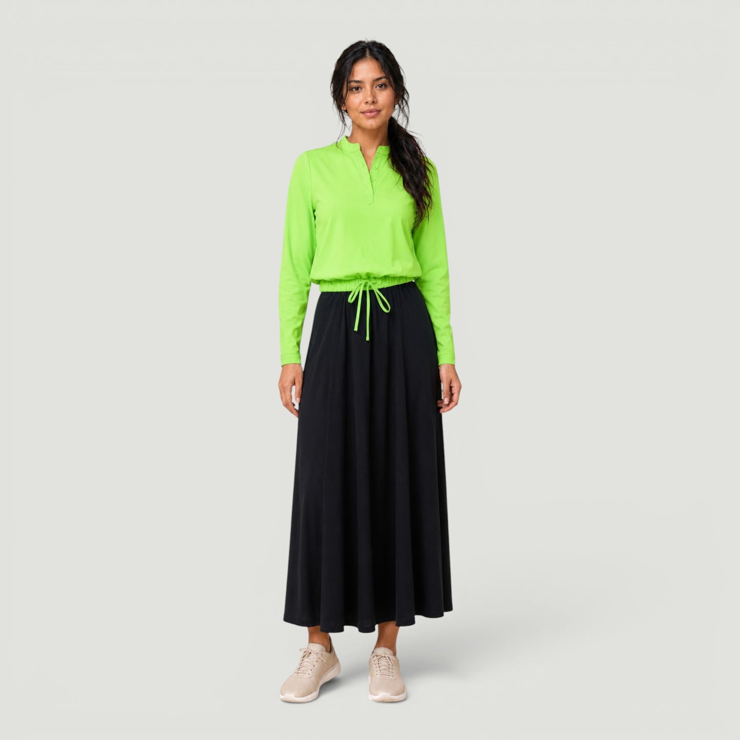 Teen Green Drawstring  Neon Top