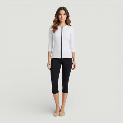 Basic Full Zip Swim Top