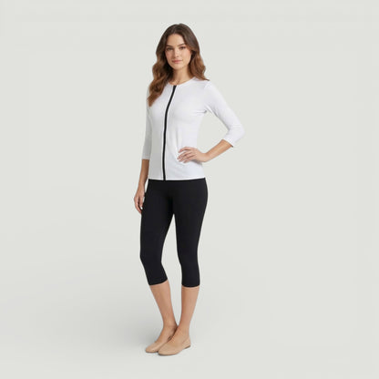 Basic Full Zip Swim Top
