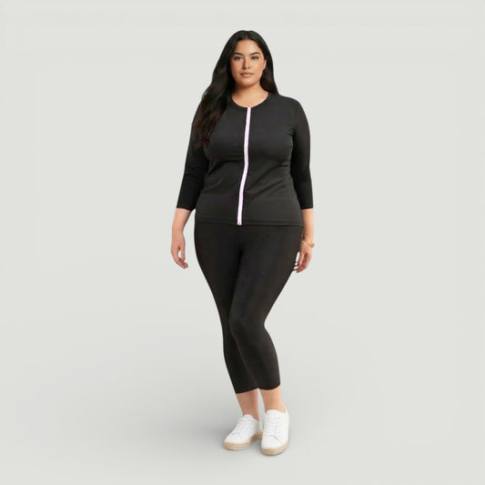 Basic Full Zip Swim Top