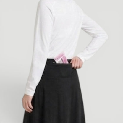 Black Active Maxi Swim Skirt
