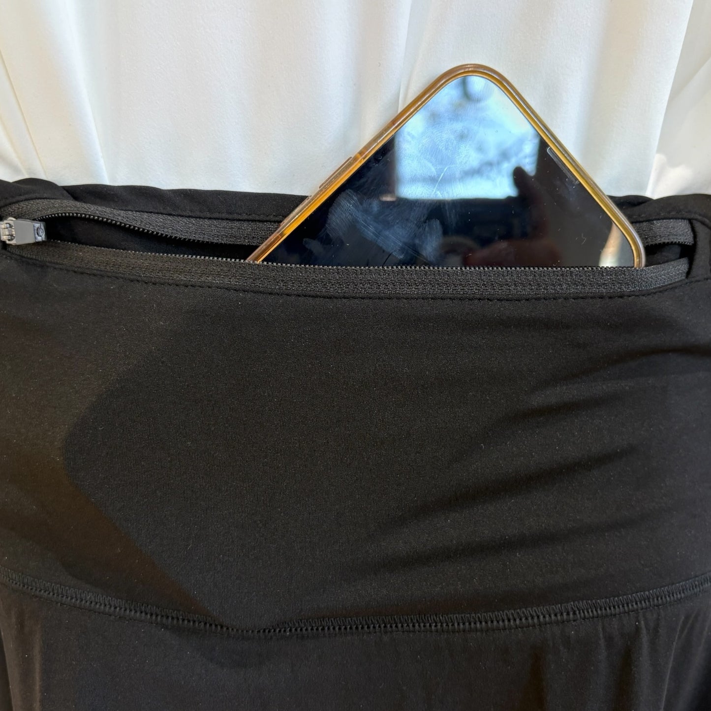 Black Active Maxi Swim Skirt