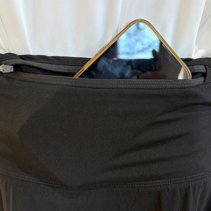 Black Active Maxi Swim Skirt