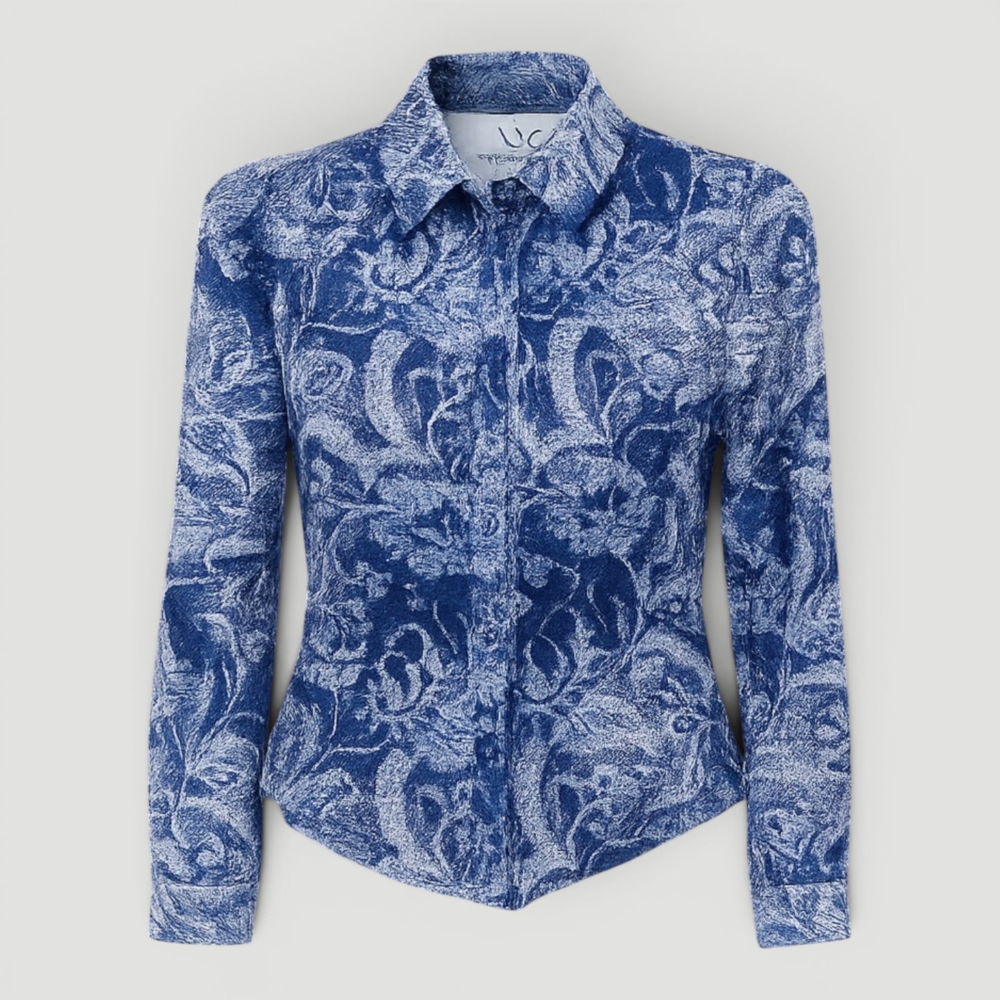 DENIM PAISLEY TOP