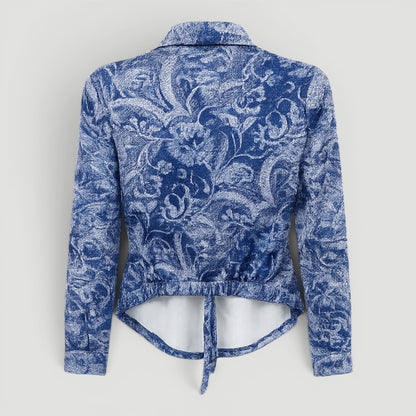 DENIM PAISLEY TOP