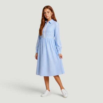 Teen Half Zip Collar Dress