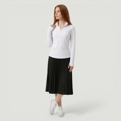 Active & Swim Half-Zip Top- White