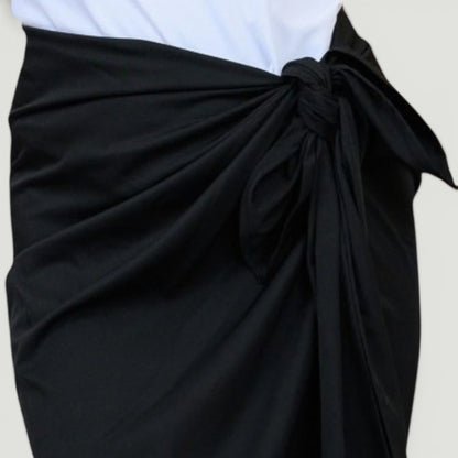 Black Non Stretch Swim Skirt