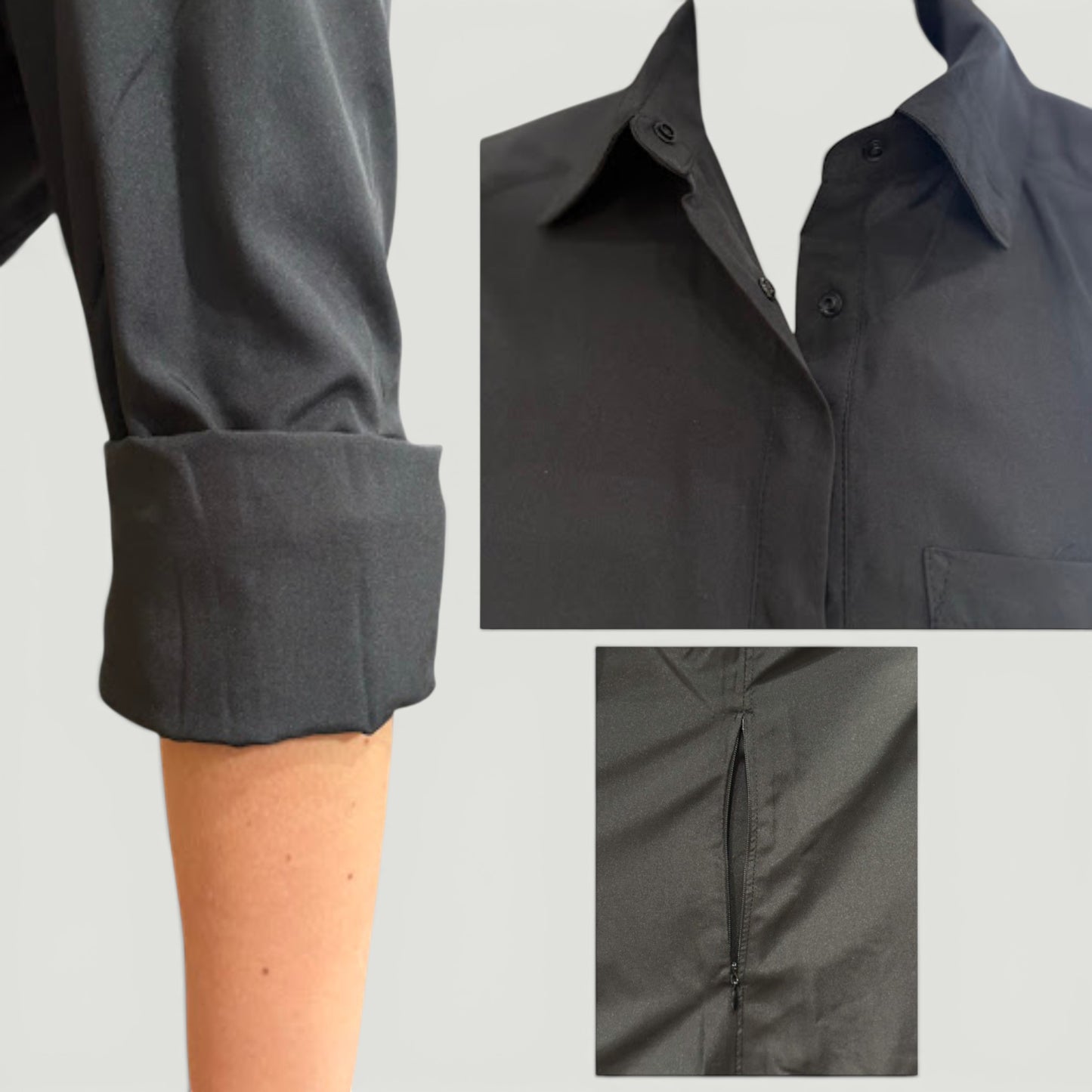 The Black Versa Swim Shirt Dress