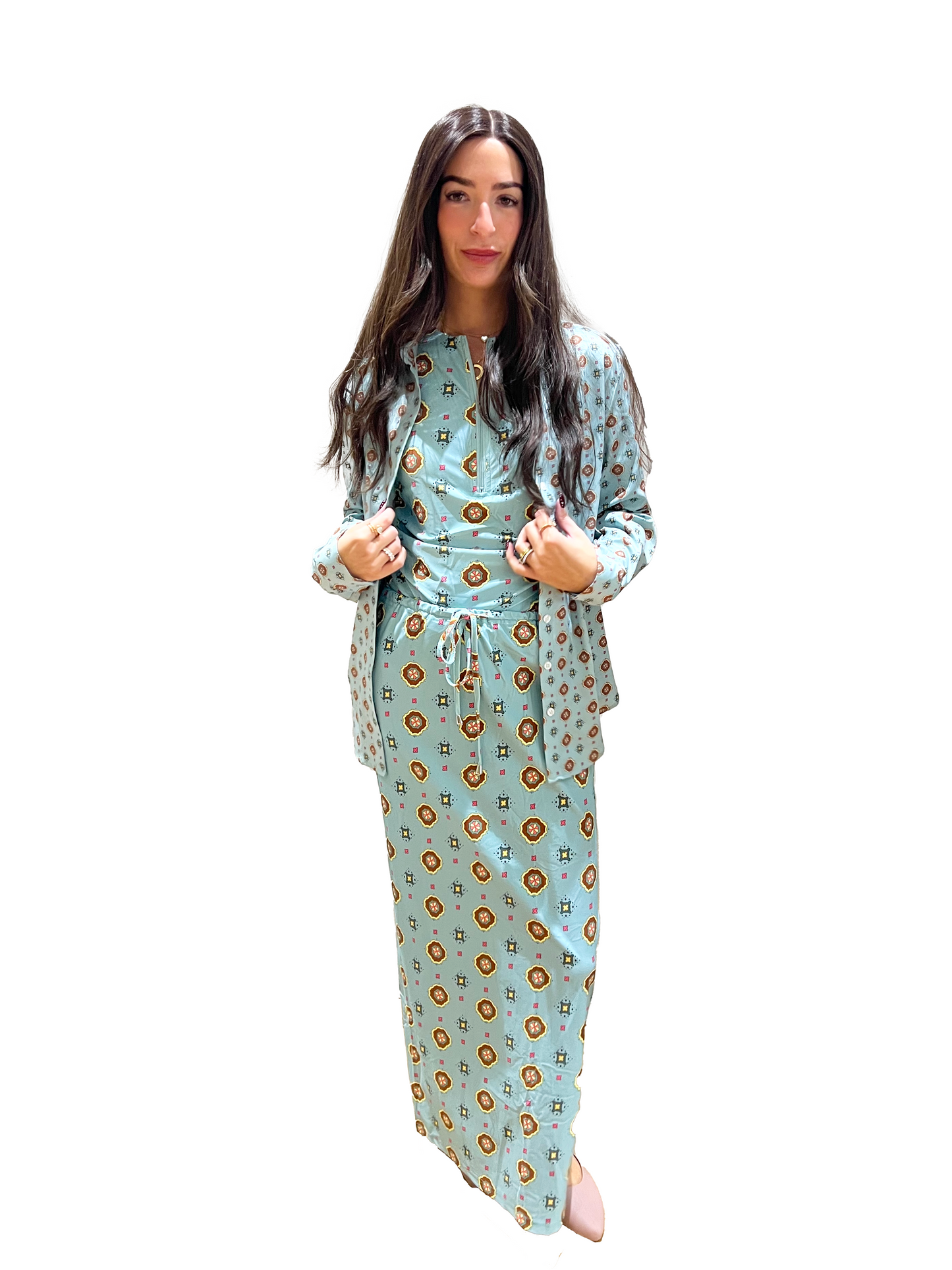 Aqua Trio Button Shirt
