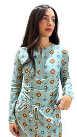 Load image into Gallery viewer, Aqua Trio Bathing Suit Geo
