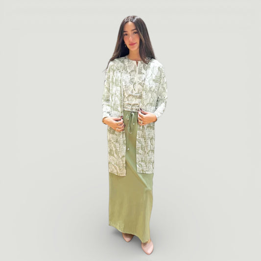 Aqua Trio Green Leaves Jacket