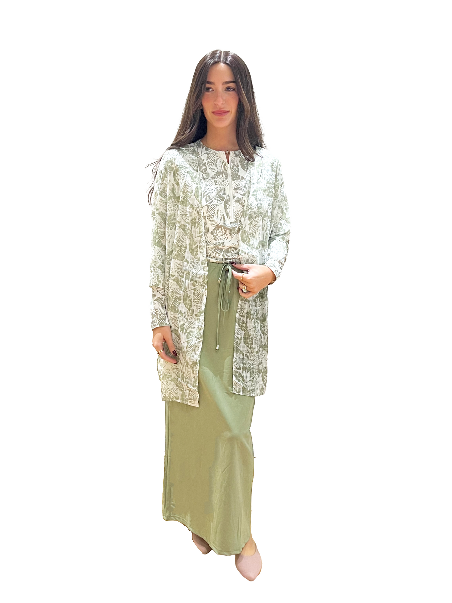 Aqua Trio Green Leaves Jacket