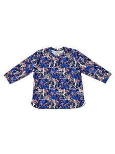 Blue Leaves Swim Top