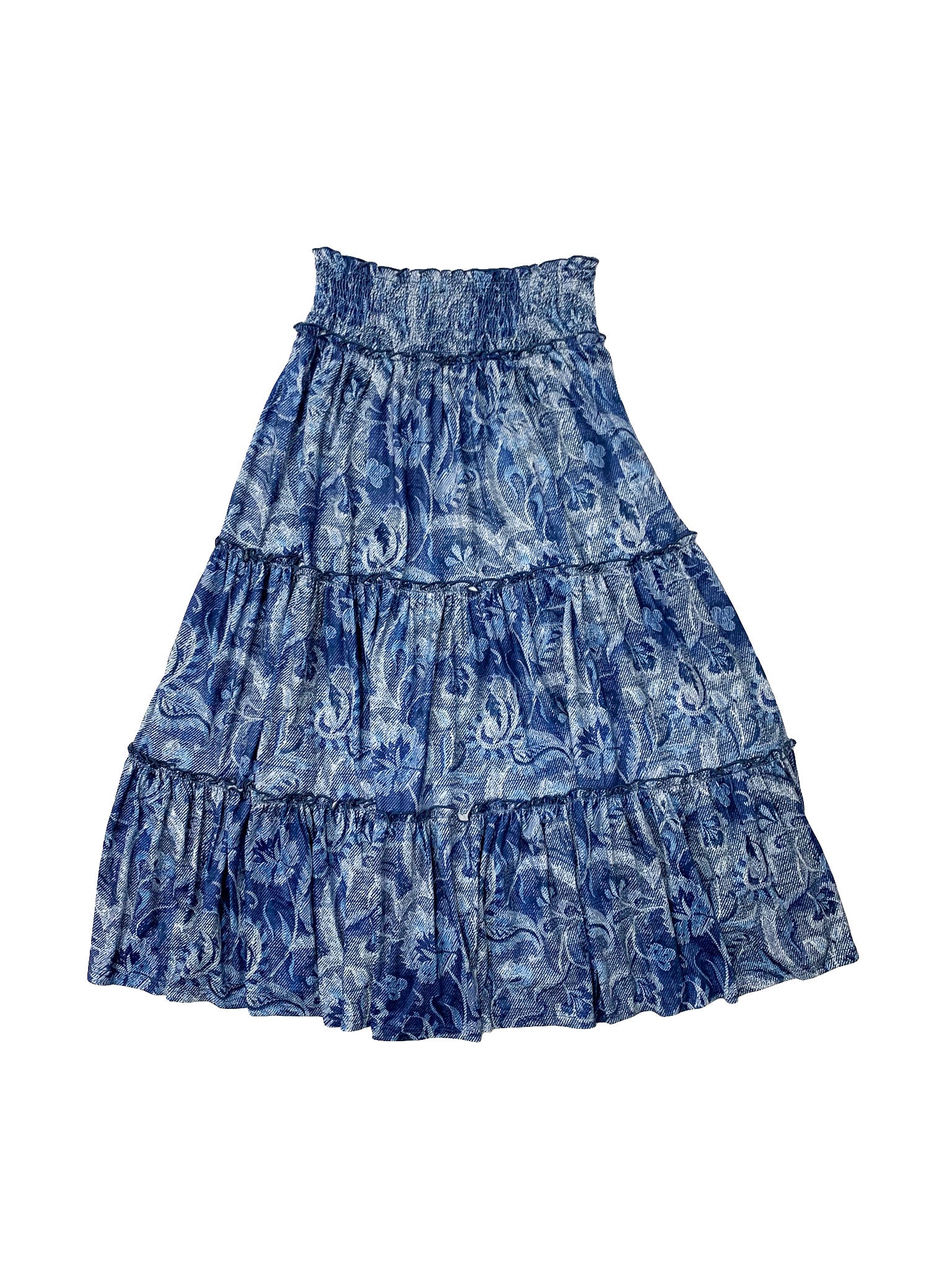 Teen Denim Paisley Prairie Swim Skirt