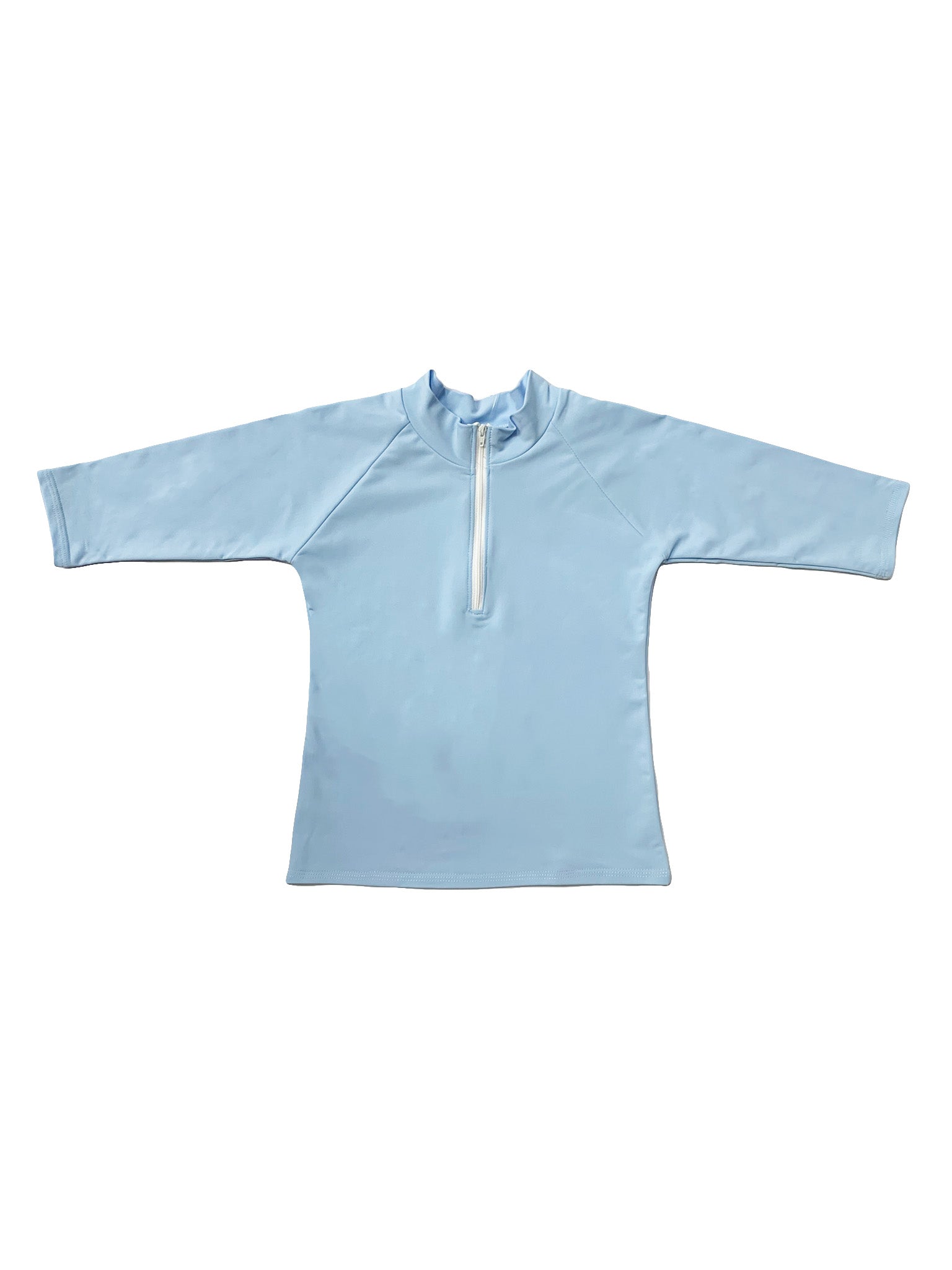 Kids Blue Half Zip Swim Top