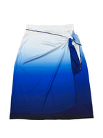 Load image into Gallery viewer, Blue Ombre Wrap Swim Skirt
