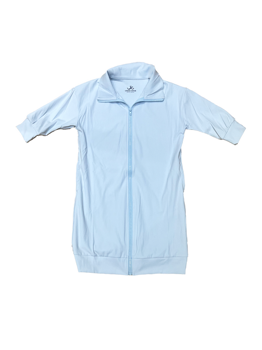 Kids Blue Zip Swim Dress