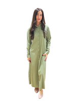 Load image into Gallery viewer, Green Button Swim Dress
